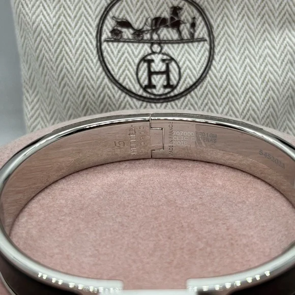 HERMES Clic Cadenas women bracelet size M black - Picture 4 of 4